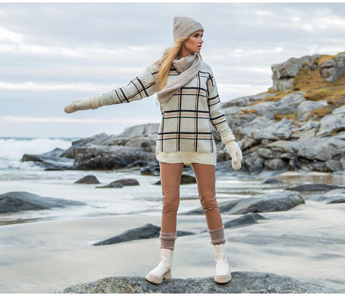 Verwarmde eco-leren dameslegging in online groothandel – wintertrend!